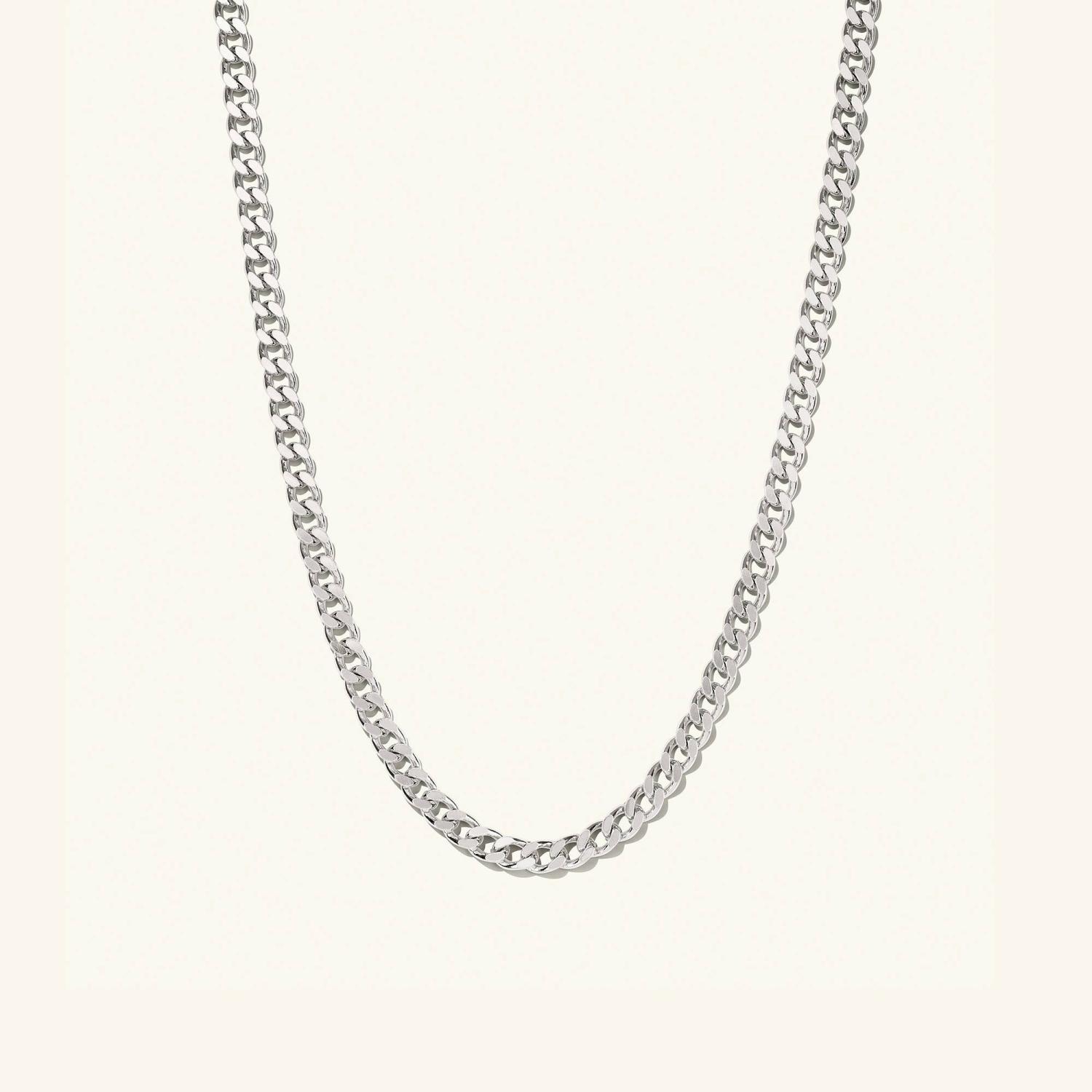 5mm Curb Chain Necklace Sterling Silver | Womens Chain Necklaces