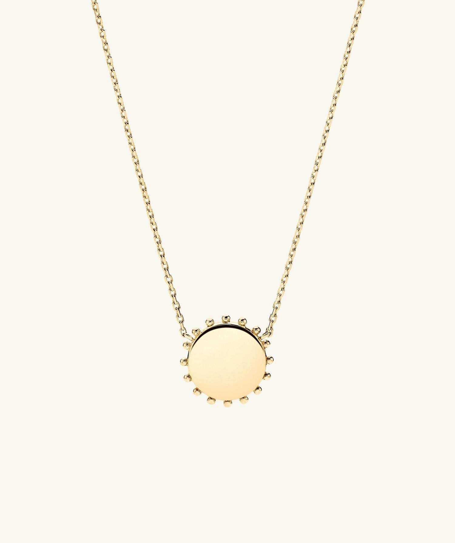 Beaded Pendant Necklace 14k Yellow Gold | Womens Pendant Necklaces