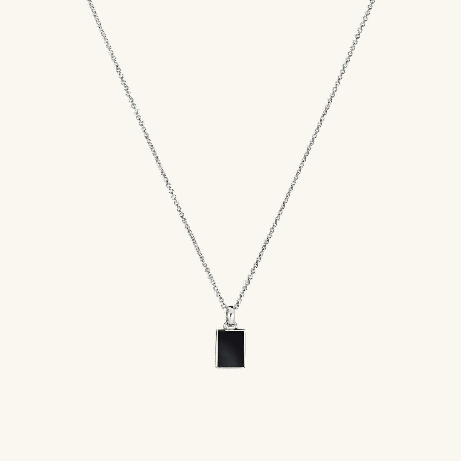 Black Onyx Pendant Necklace Sterling Silver | Womens Pendant Necklaces