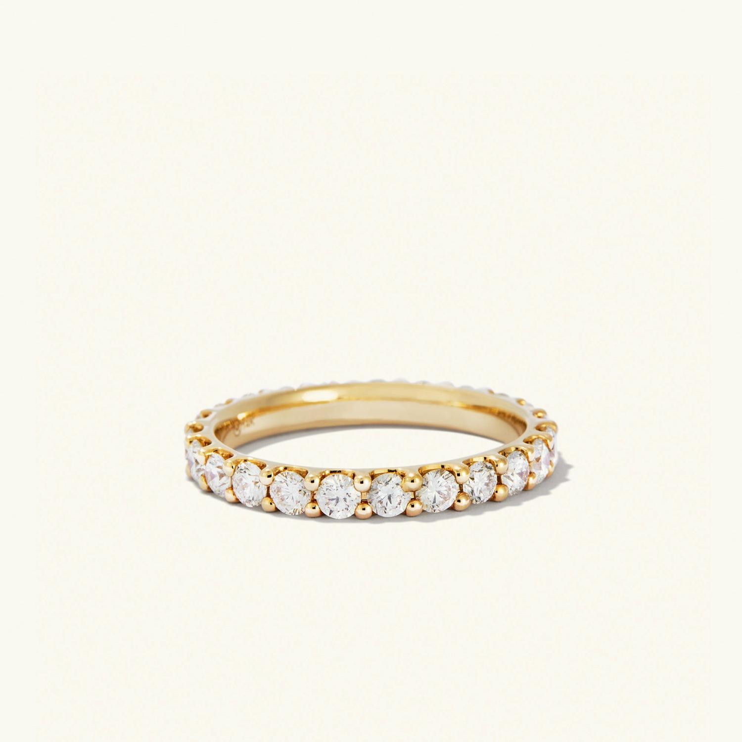 Bold Diamond Eternity Ring 14k Yellow Gold | Womens Engagement Rings