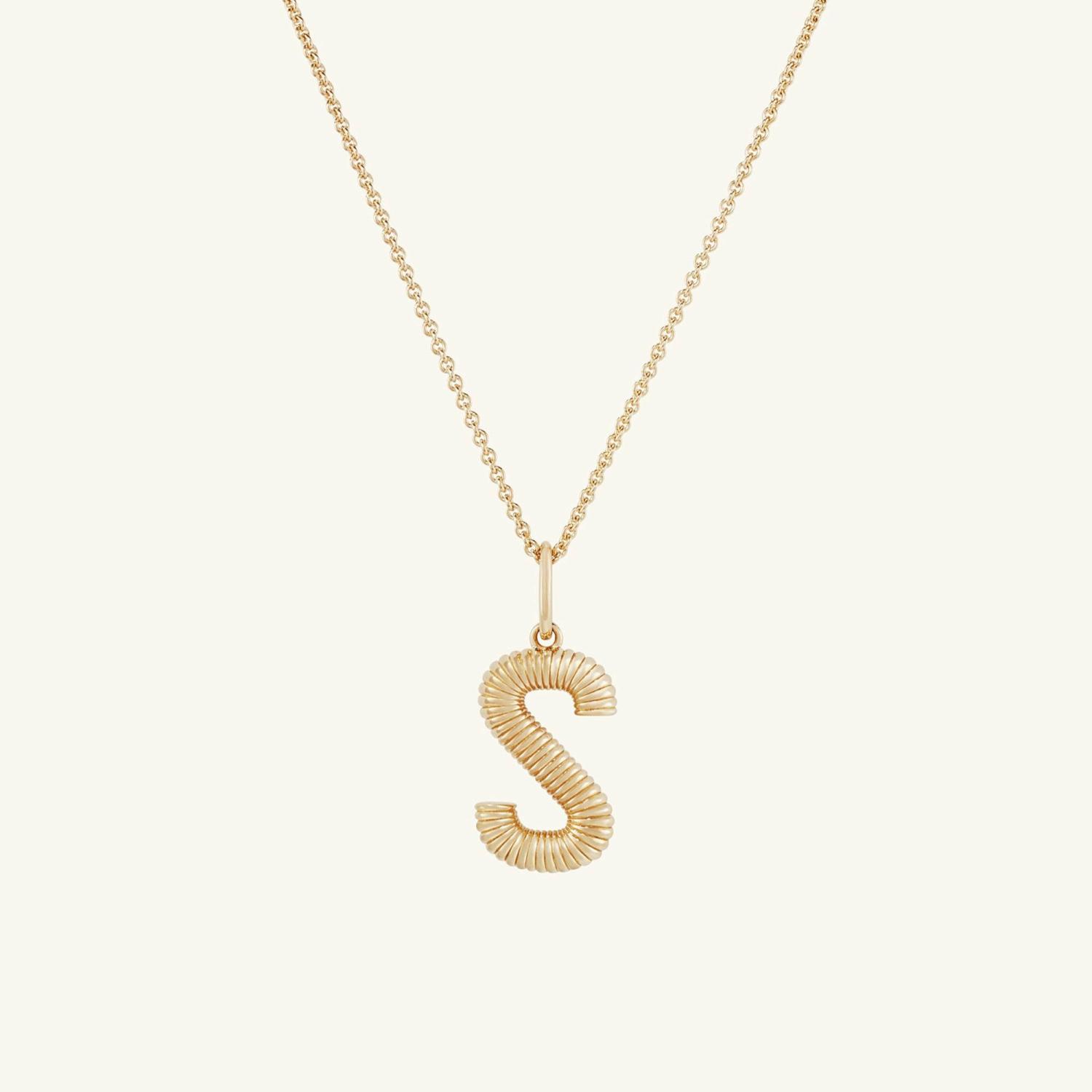 Bold Letter Pendant Necklace Gold Vermeil | Womens Pendant Necklaces