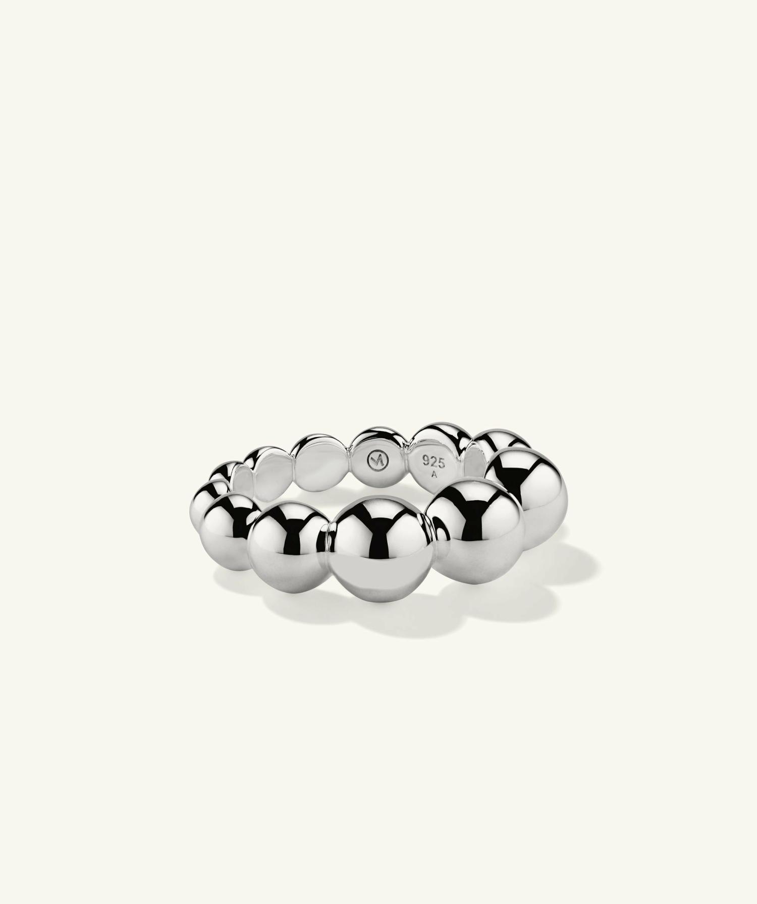 Bubble Sphere Ring Sterling Silver | Womens Statement Rings