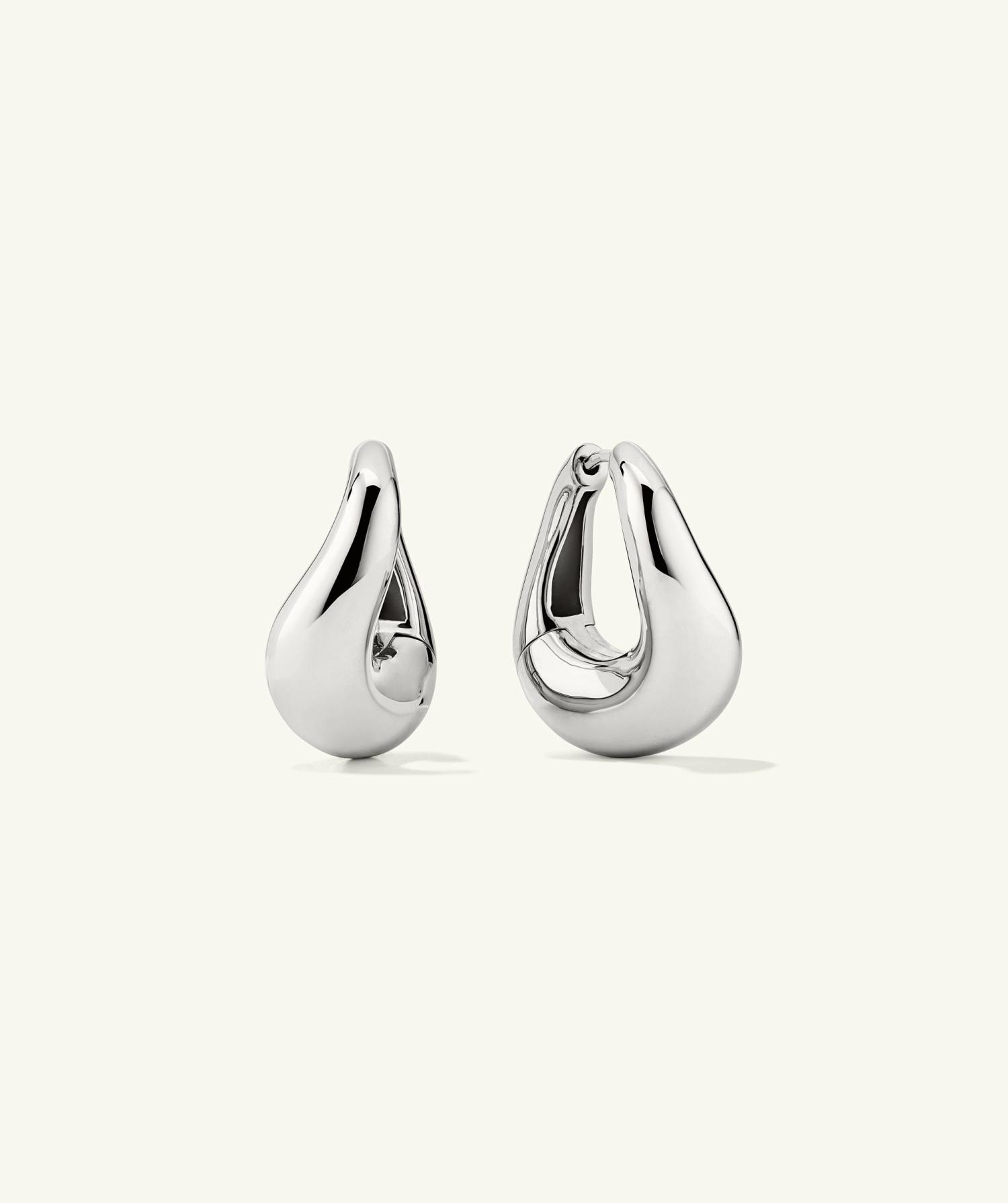 Dôme Figure Hoops Sterling Silver | Womens Hoop Earrings