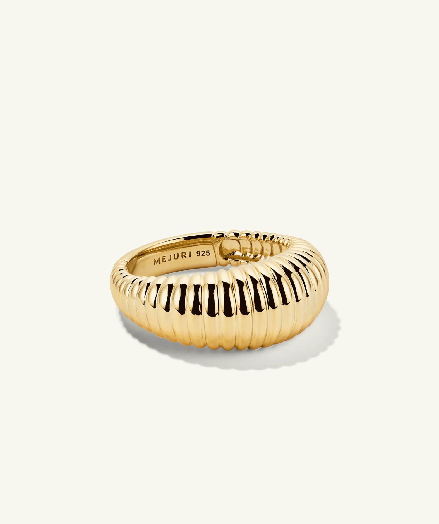 Dôme Texture Ring Gold Vermeil | Womens Statement Rings