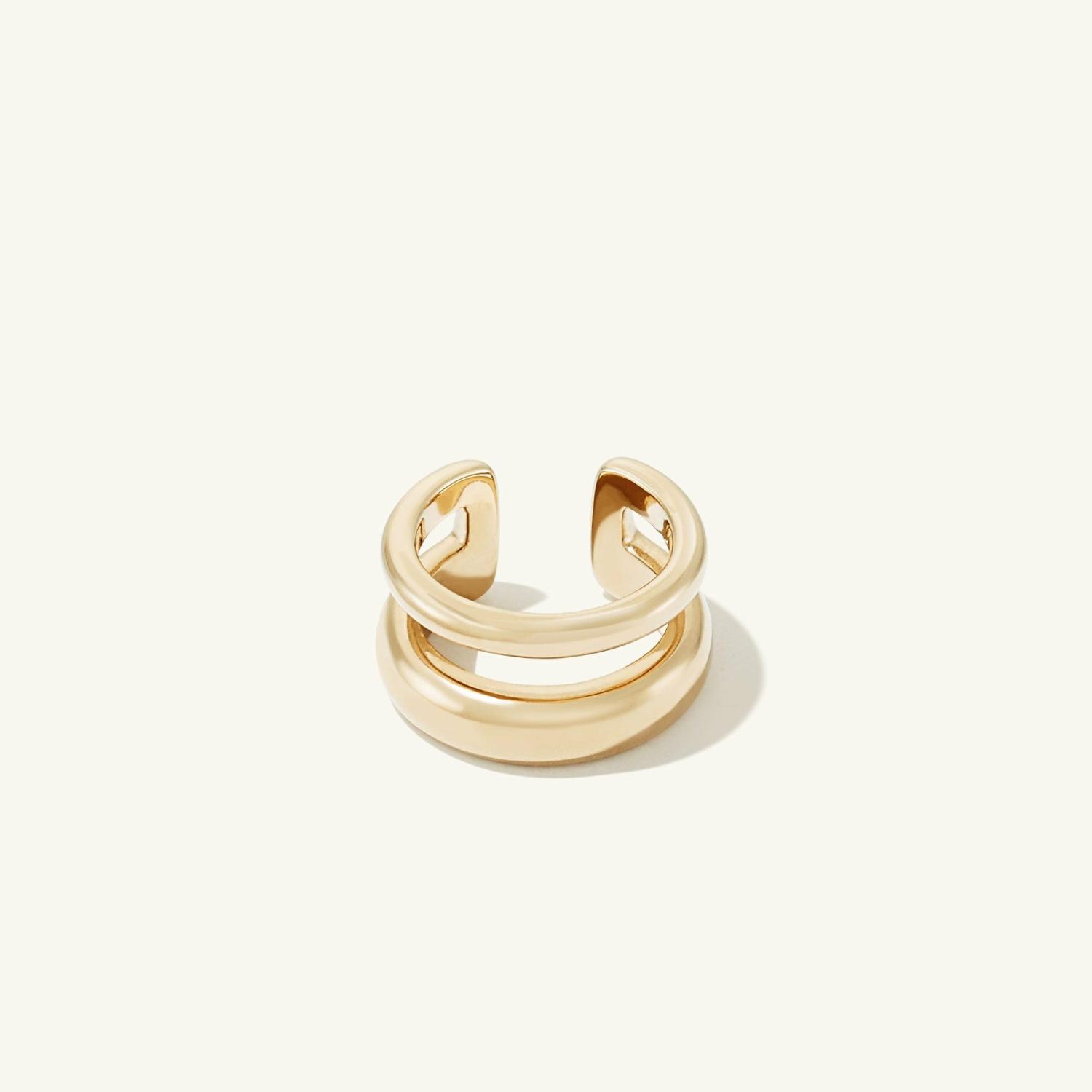 Duet Ear Cuff Gold Vermeil | Womens Single Earrings