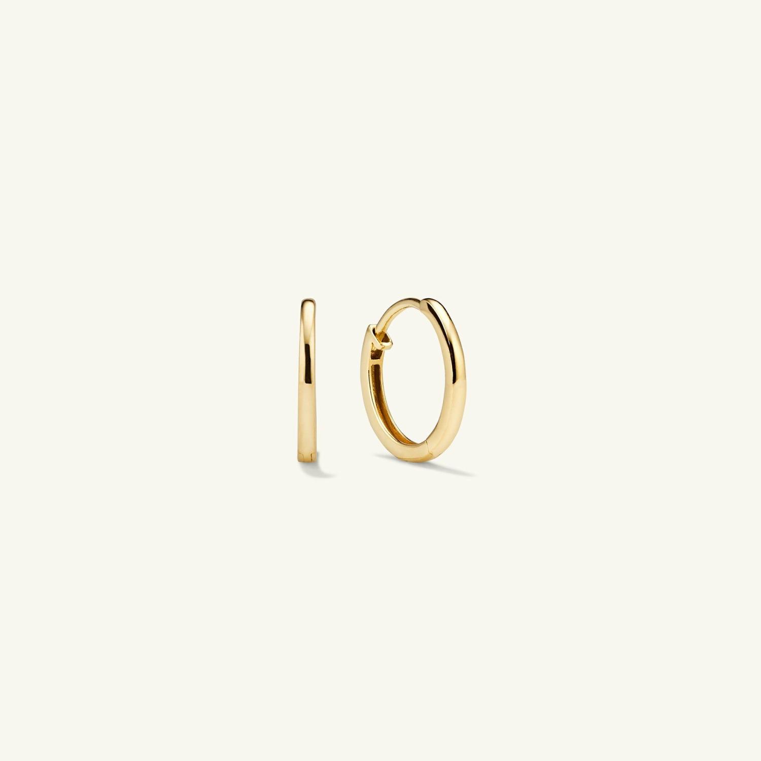 Easy Huggie Hoops 14k Yellow Gold | Womens Hoop Earrings