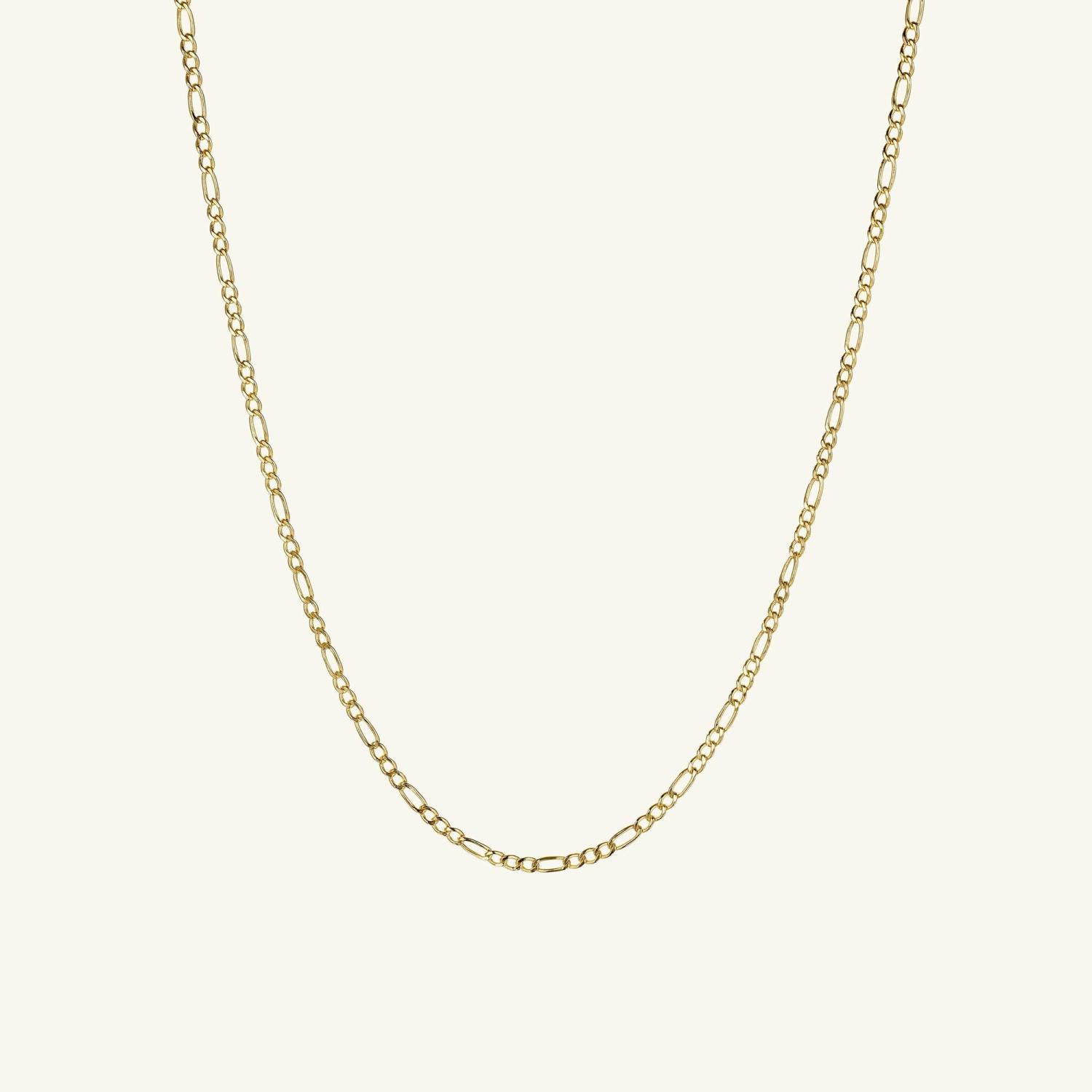 Figaro Chain Necklace 14k Yellow Gold | Womens Chain Necklaces