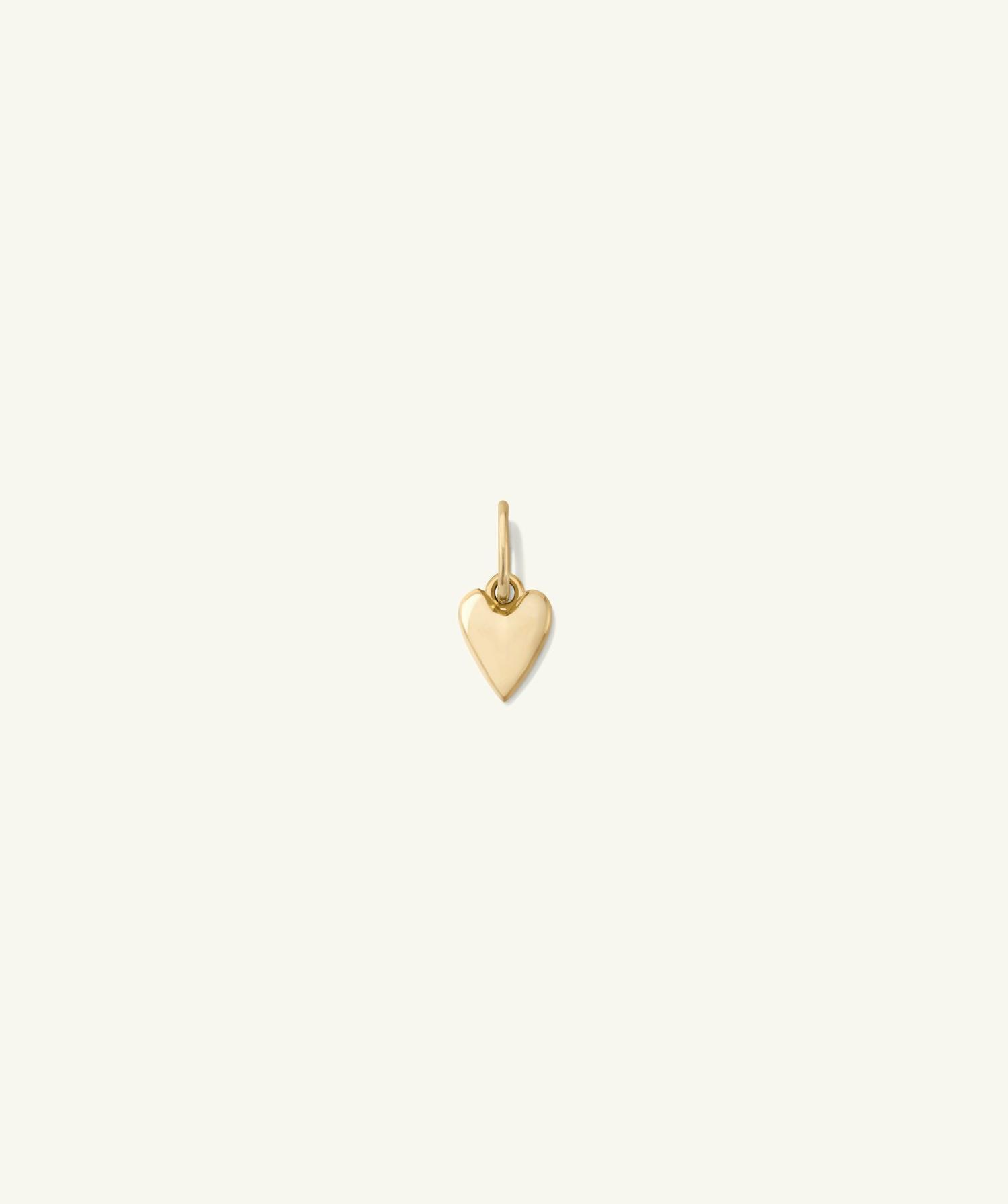 Heart Charm 14k Yellow Gold | Womens Bracelet Charms