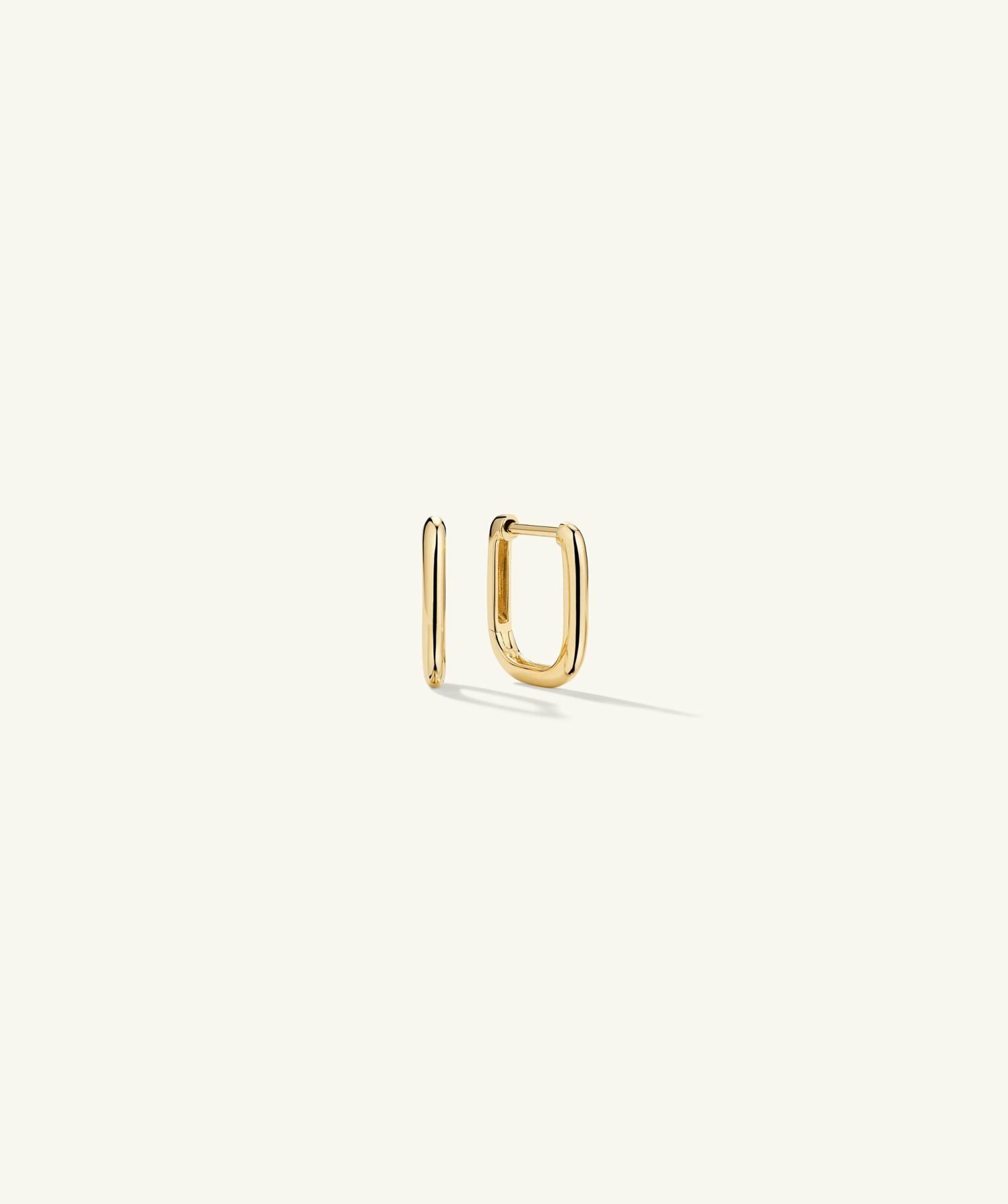 Huggie U Hoops 14k Yellow Gold | Womens Hoop Earrings