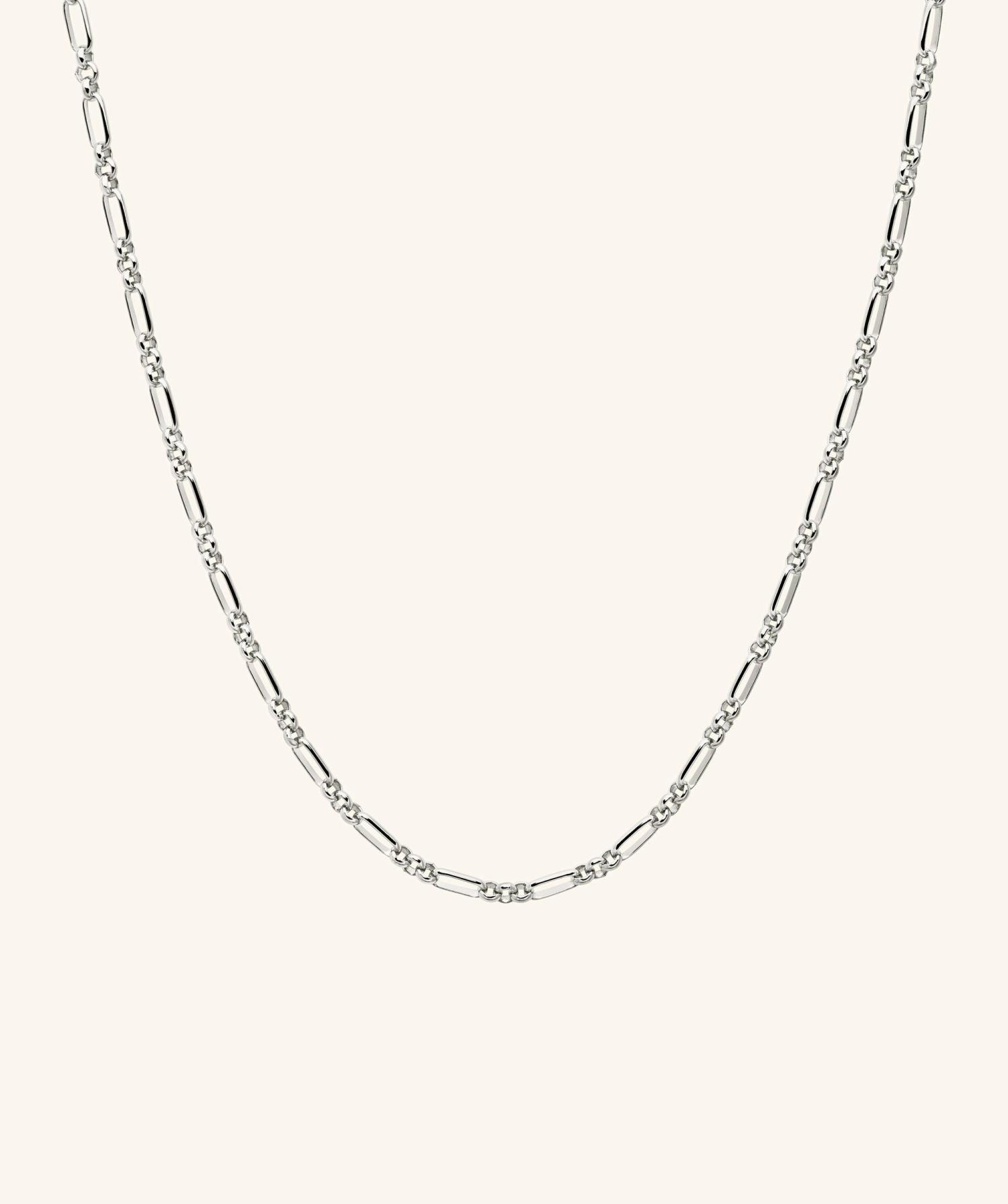 Mini Paperclip Necklace Sterling Silver | Womens Chain Necklaces