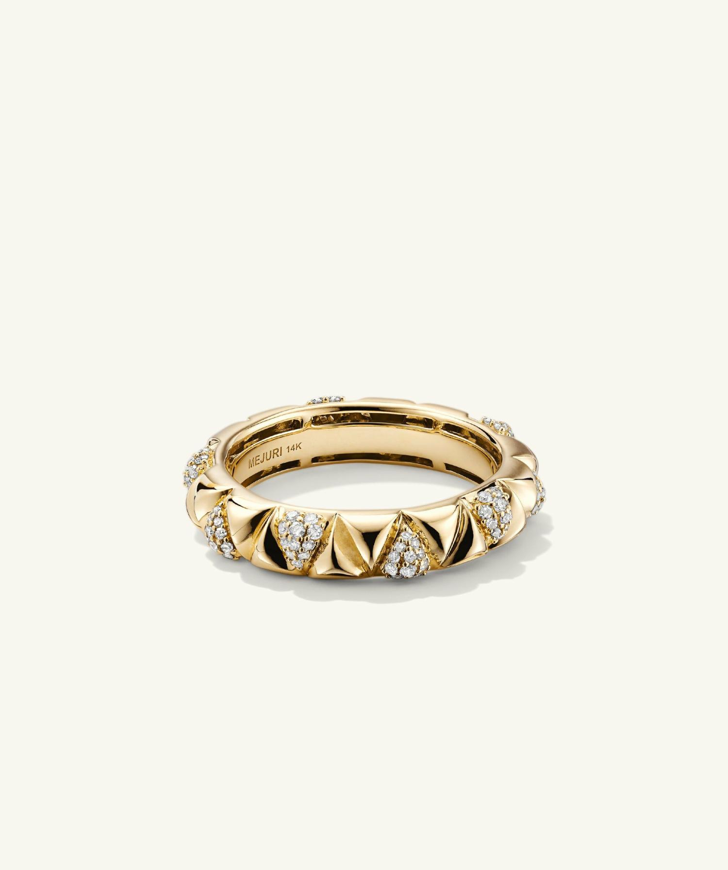 Patra Pavé Diamond Ring 14k Yellow Gold | Womens Statement Rings