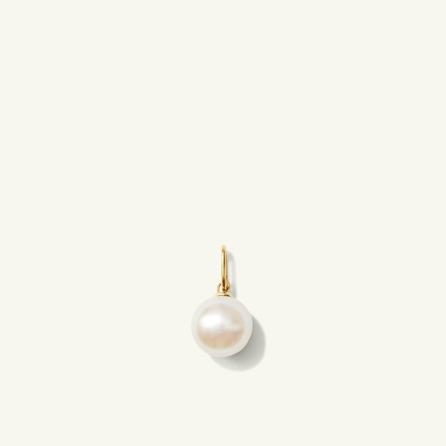 Pearl Drop Charm 14k Yellow Gold | Womens Bracelet Charms