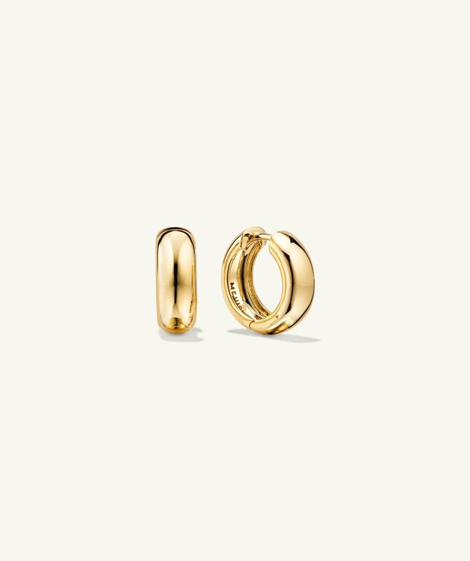 Plush Small Hoops 14k Yellow Gold | Womens Hoop Earrings