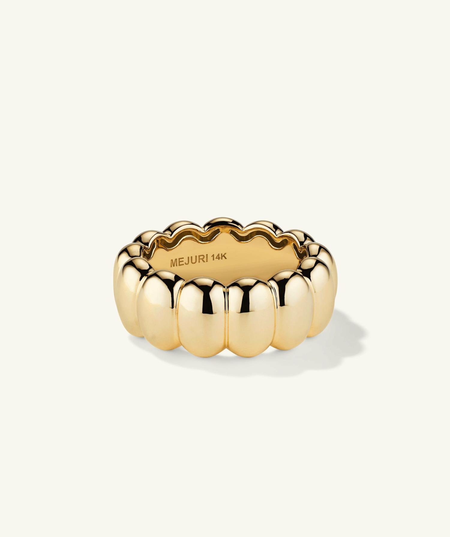 Puffy Charlotte Band 14k Yellow Gold | Womens Statement Rings