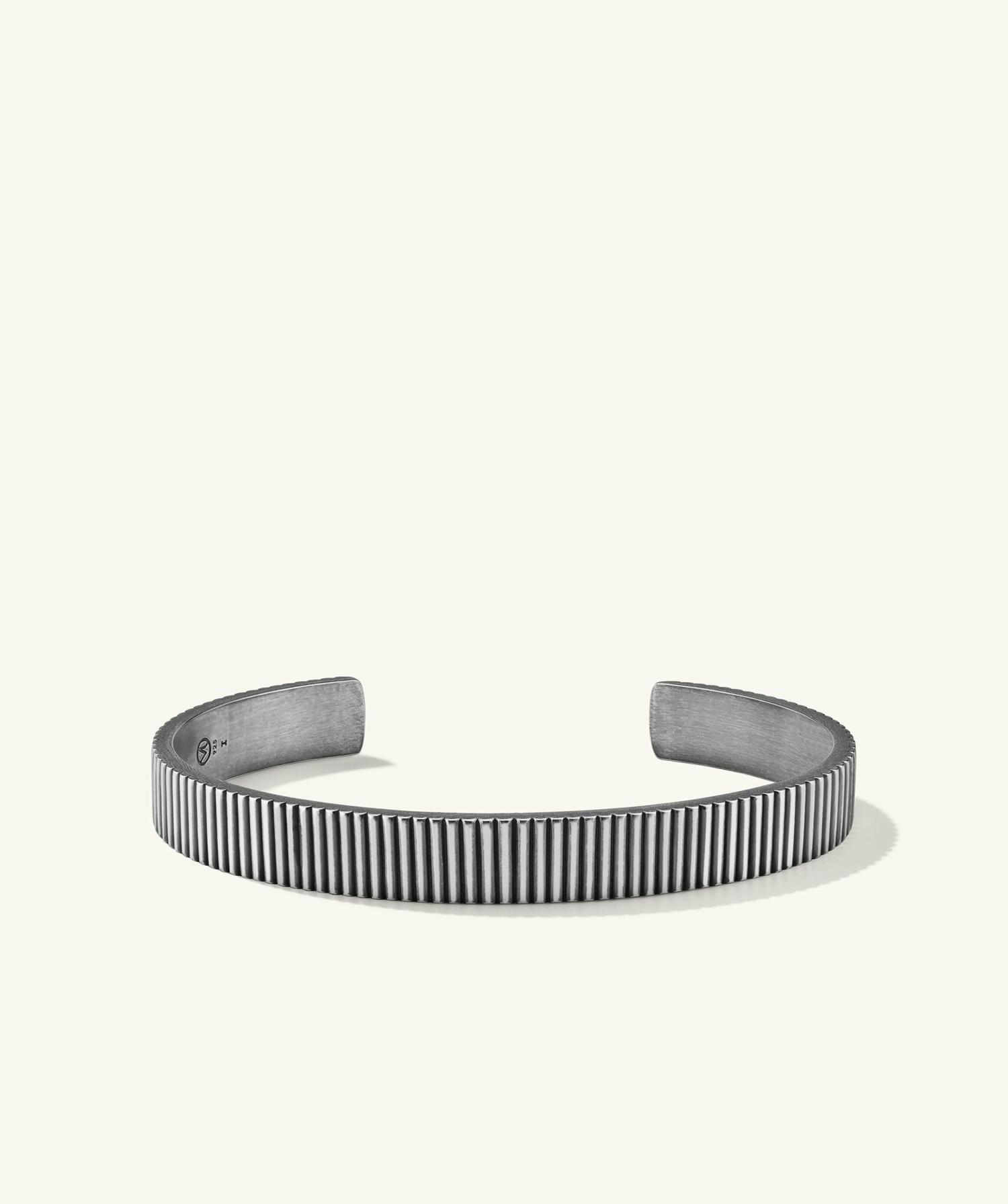 Ribbed Cuff Oxidized Sterling Silver | Womens Cuffs & Bangle Bracelets