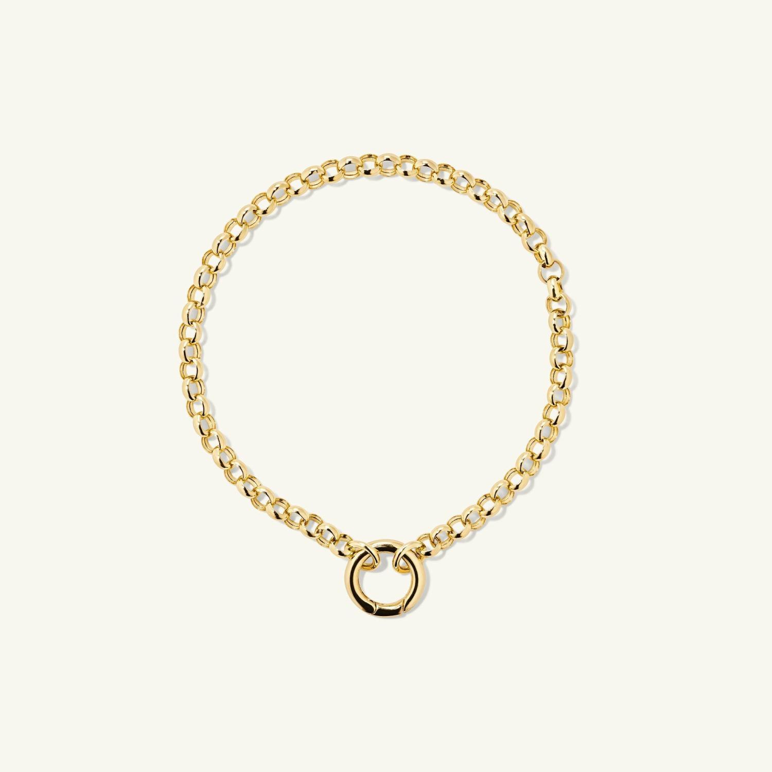 Rolo Chain Charm Bracelet 14k Yellow Gold | Womens Charm Bracelets