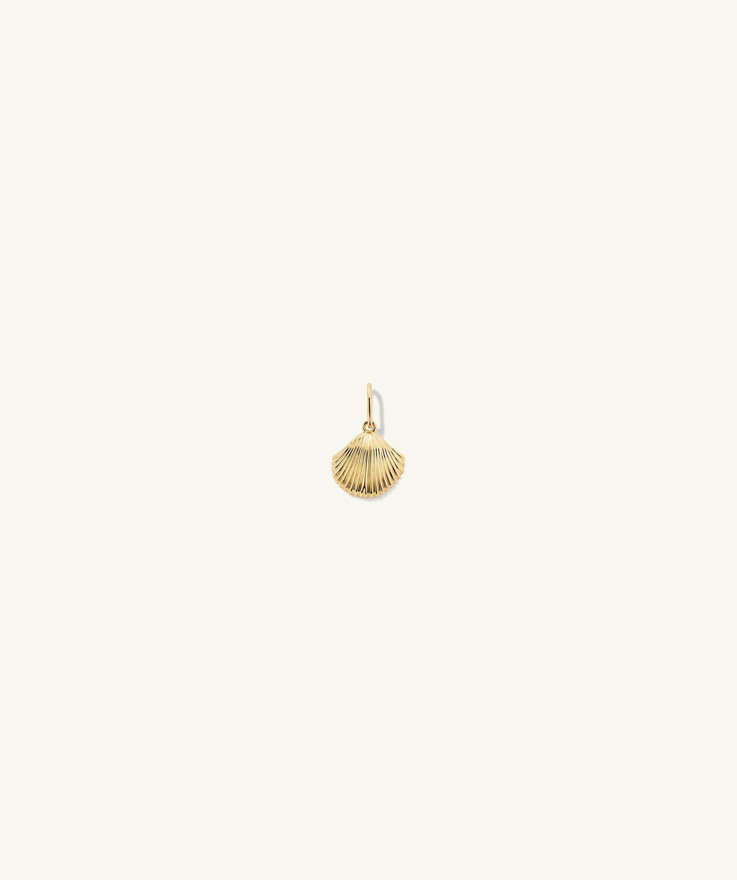 Seashell Charm 14k Yellow Gold | Womens Necklace Charms