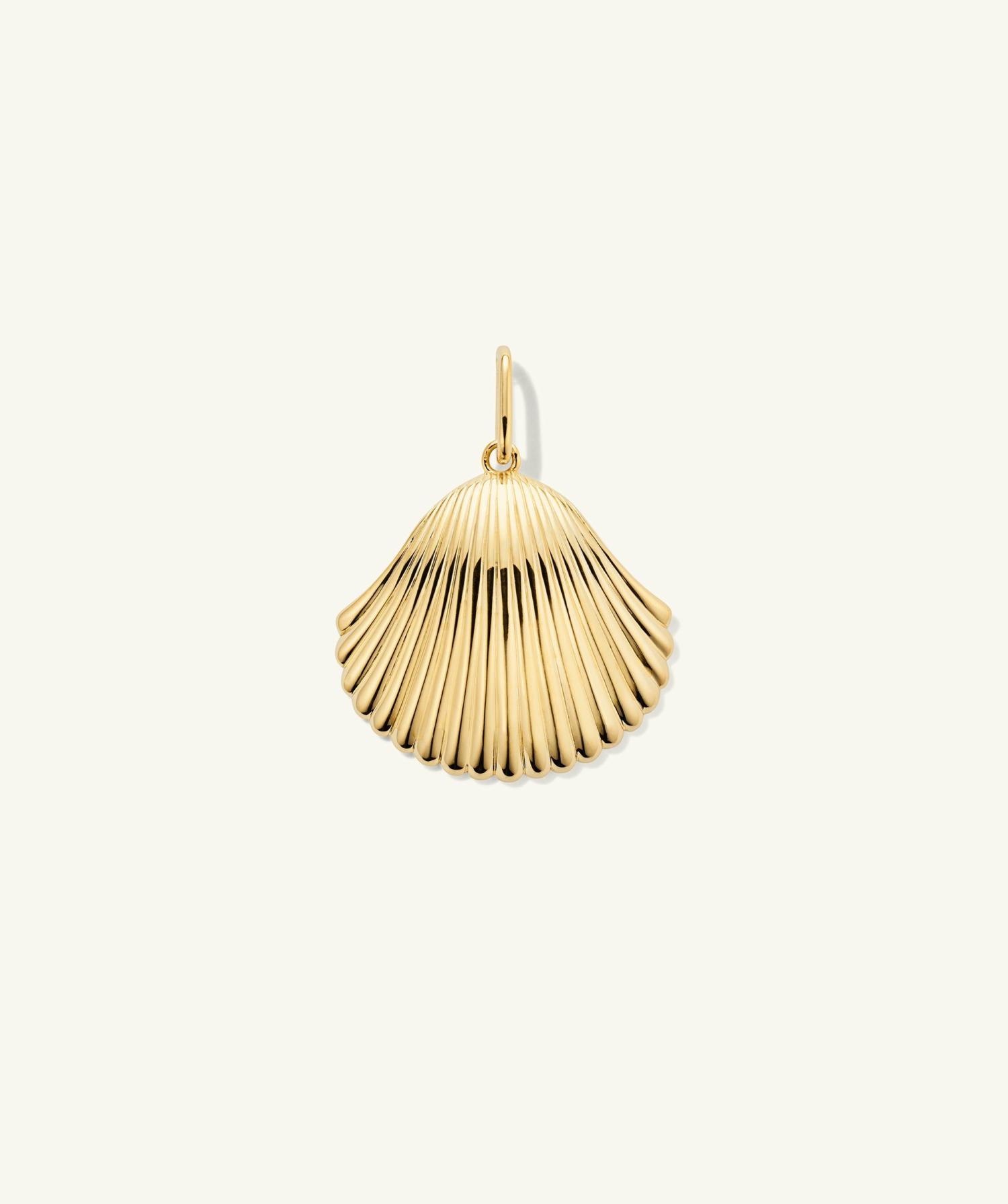 Seashell Pendant Gold Vermeil | Womens Bracelet Charms