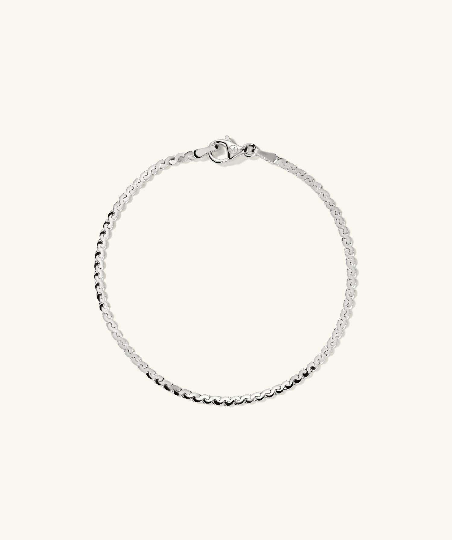 Serpentine Chain Bracelet Sterling Silver | Womens Chain Bracelets