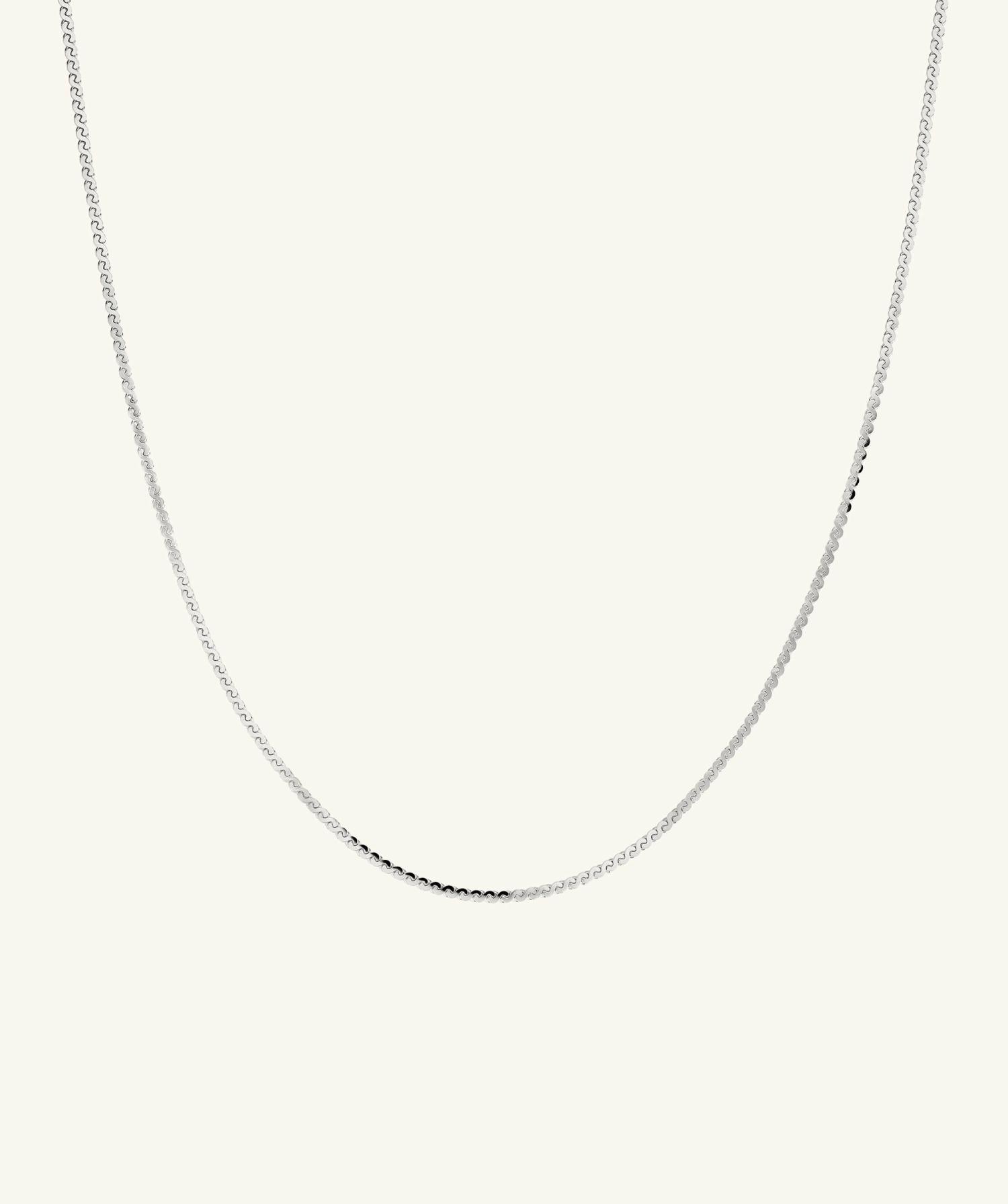 Serpentine Chain Necklace Sterling Silver | Womens Chain Necklaces