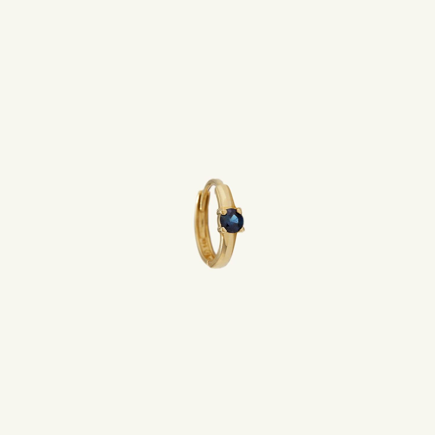 Single Colored Mini Hoop 14k Yellow Gold | Womens Hoop Earrings