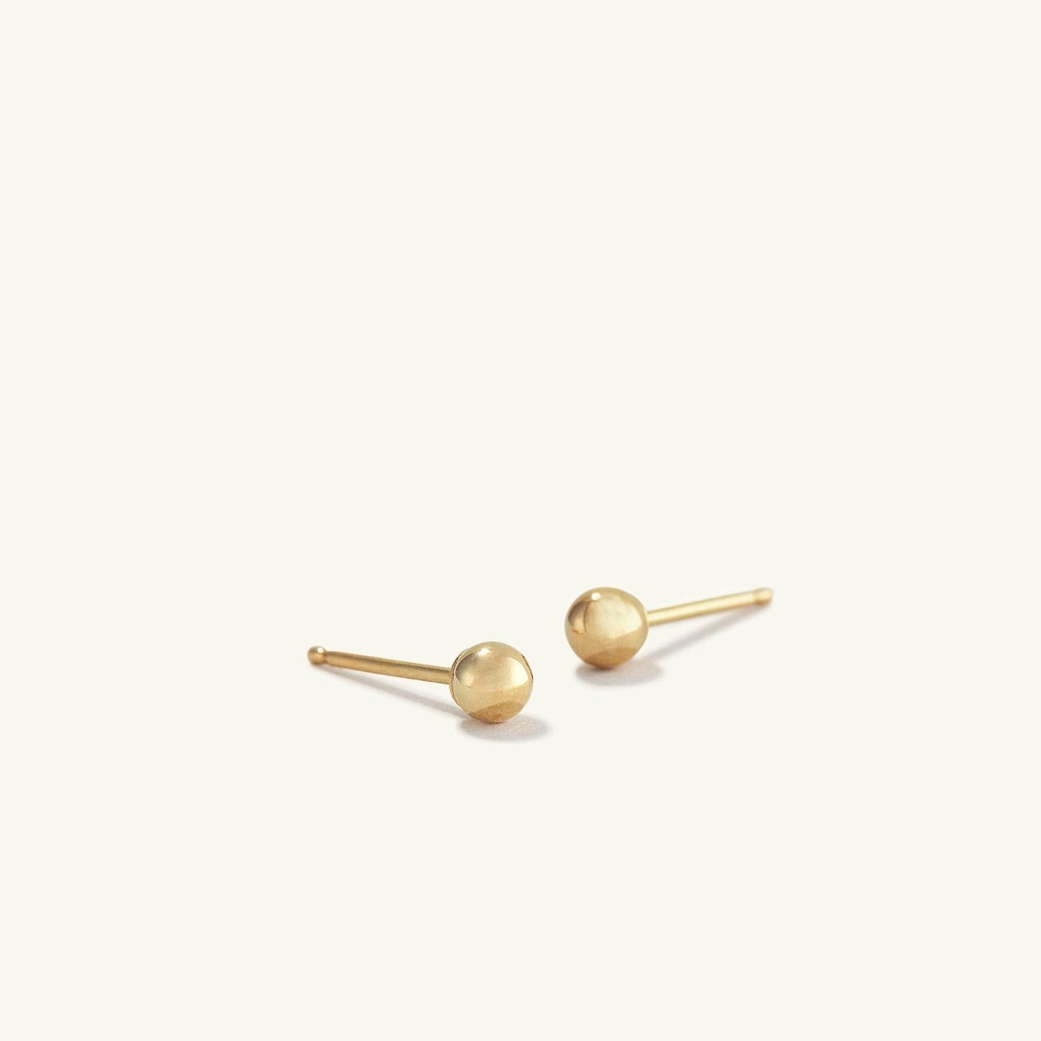 Sphere Studs 14k Yellow Gold | Womens Stud Earrings