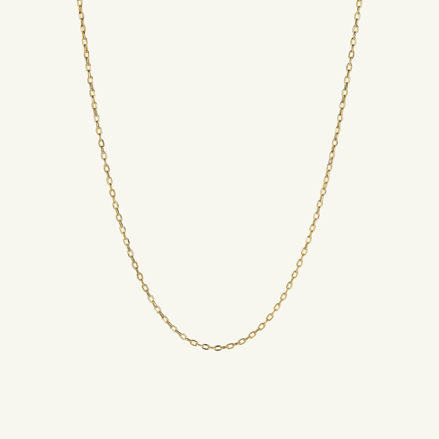 Square Oval Chain Necklace 14k Yellow Gold | Womens Chain Necklaces