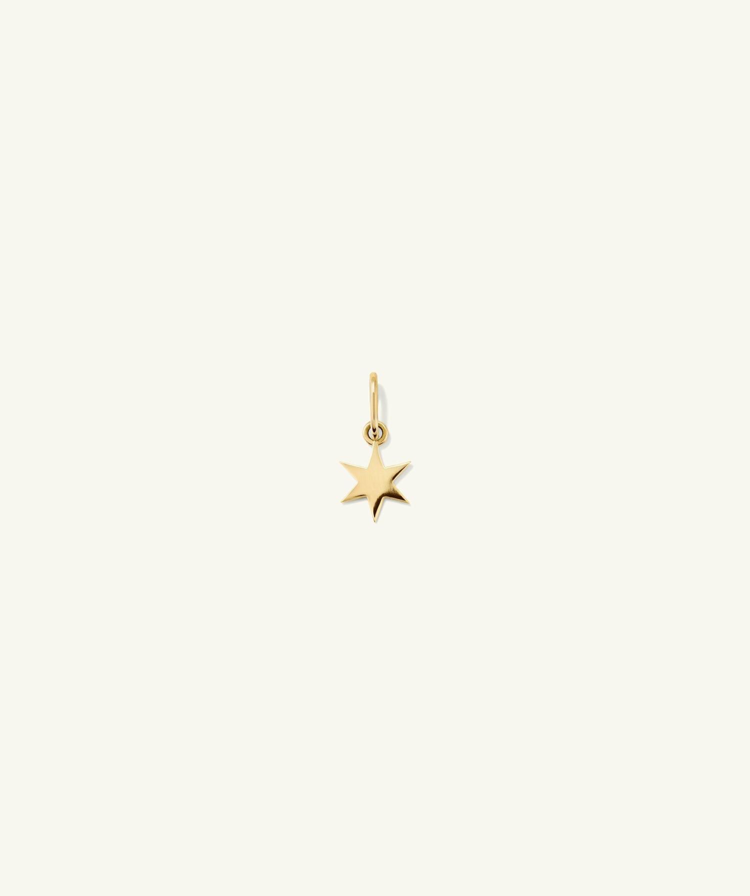 Star Charm 14k Yellow Gold | Womens Necklace Charms