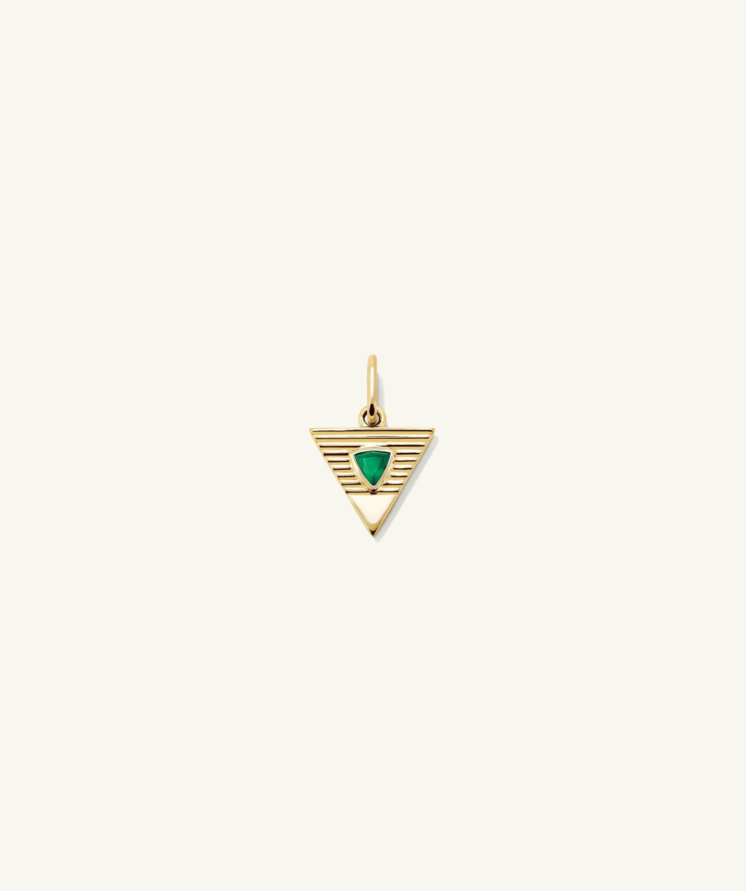 Triangle Element Charm 14k Yellow Gold | Womens Necklace Charms