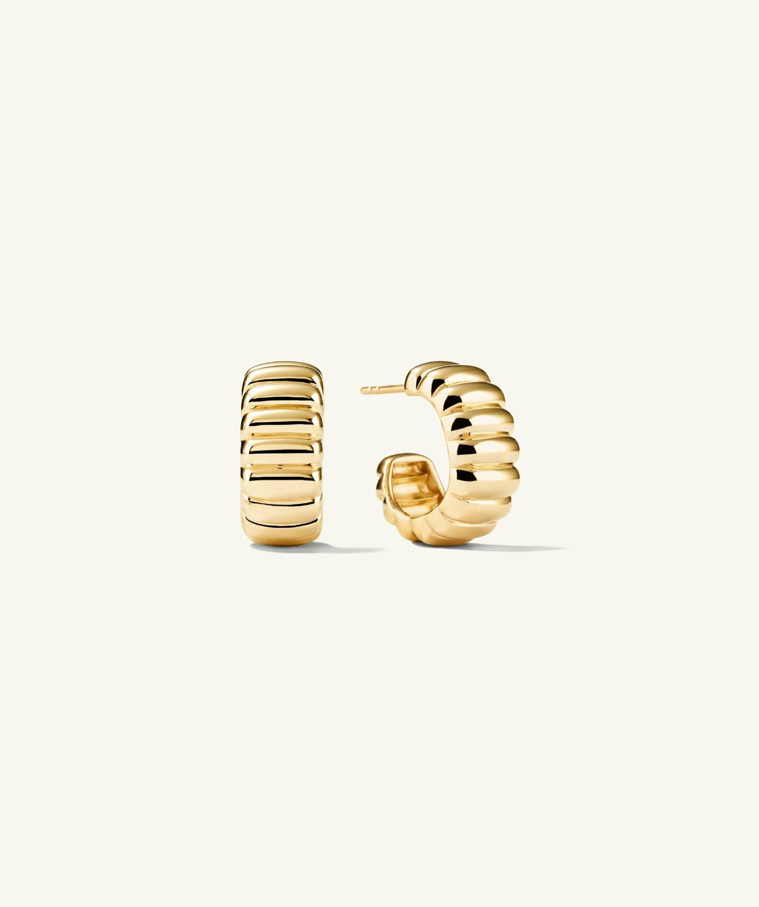 Charlotte Bold Hoops Gold Vermeil | Womens Hoop Earrings