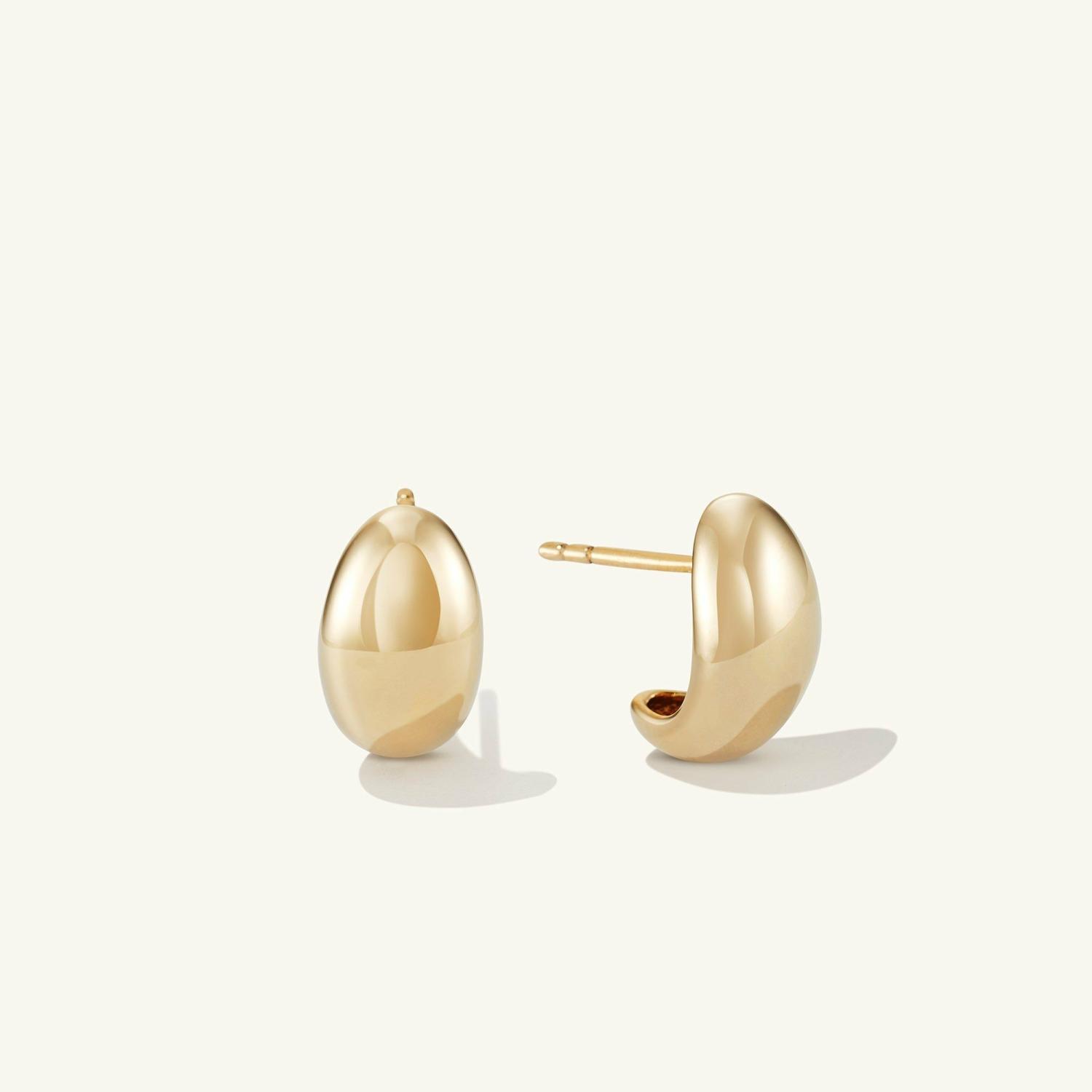 Dôme Huggies Gold Vermeil | Womens Hoop Earrings