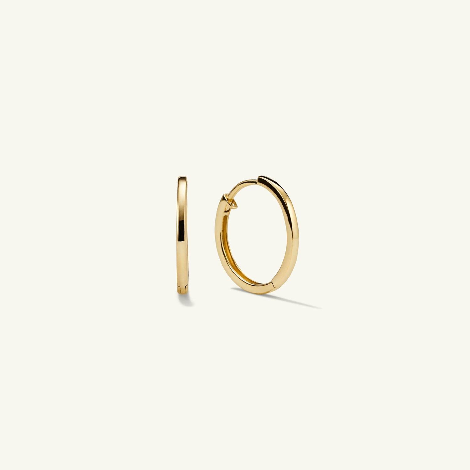 Easy Small Hoops 14k Yellow Gold | Womens Hoop Earrings