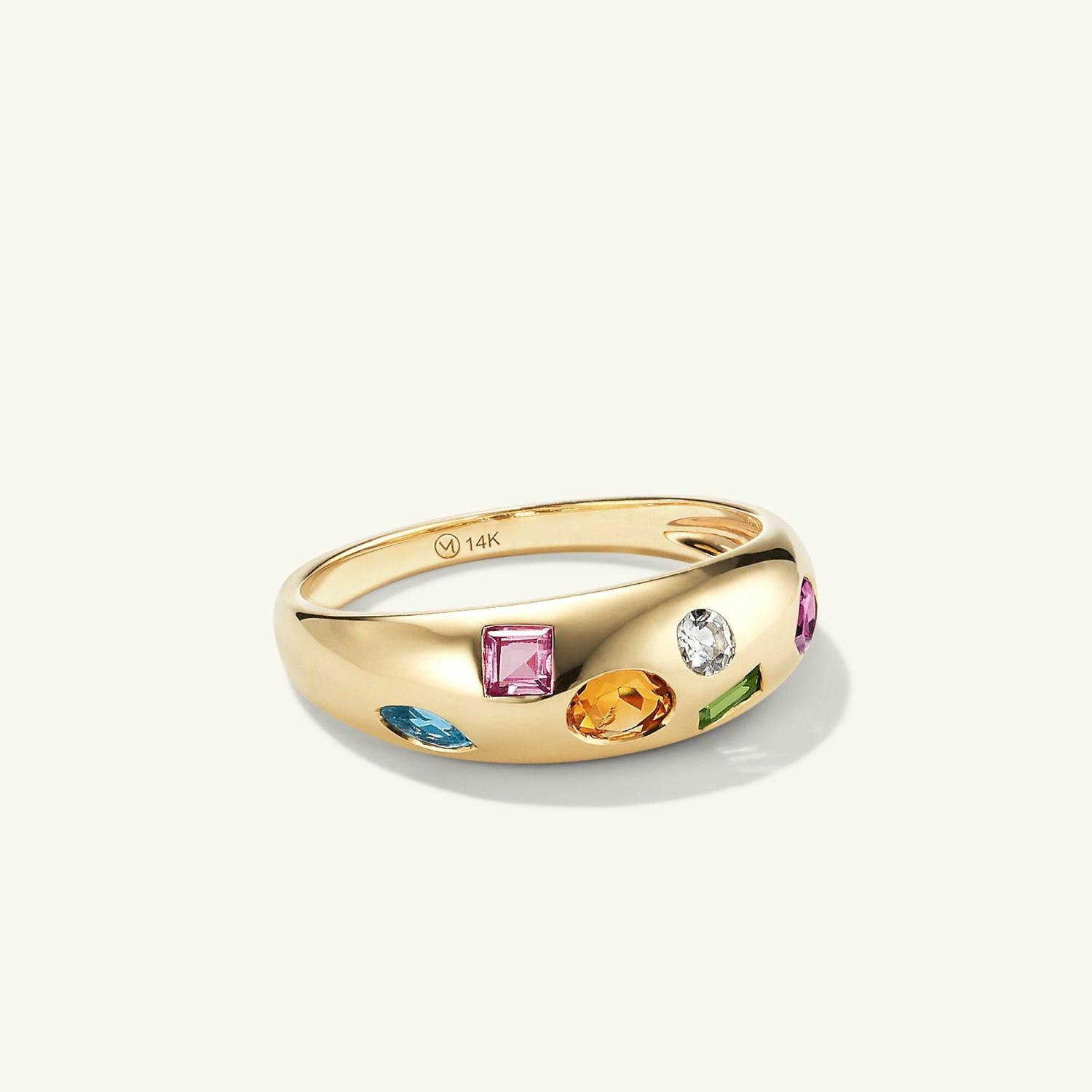 Toronto Mosaic Dôme Ring 14k Yellow Gold | Womens Statement Rings