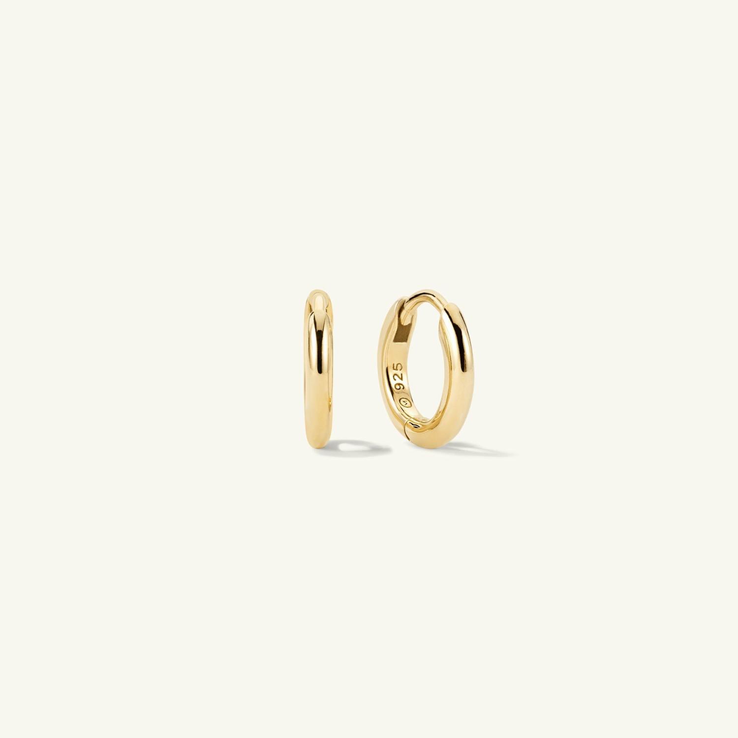 Tube Huggie Hoops Gold Vermeil | Womens Hoop Earrings